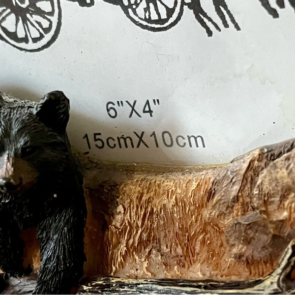 Rustic Antler Picture Frame with Bear Accent - Picture 2 of 14